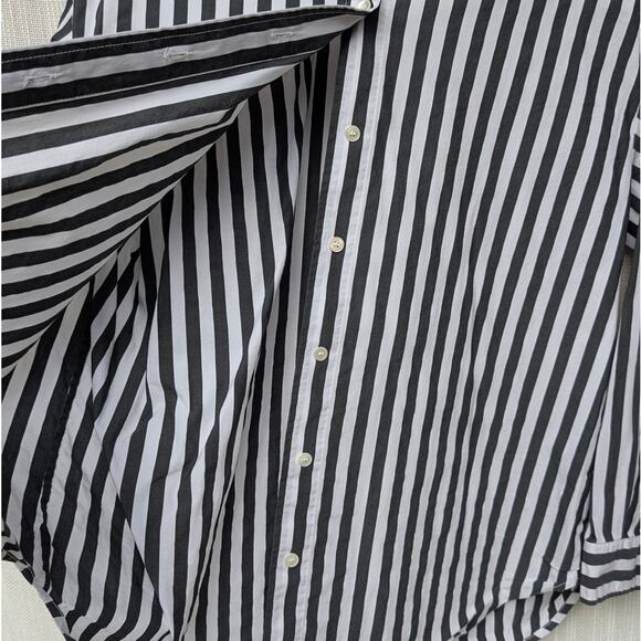 THE FRANKIE SHOP Striped Button-up Long Sleeve Cotton Shirt, size F(One Size) - Picture 4 of 9